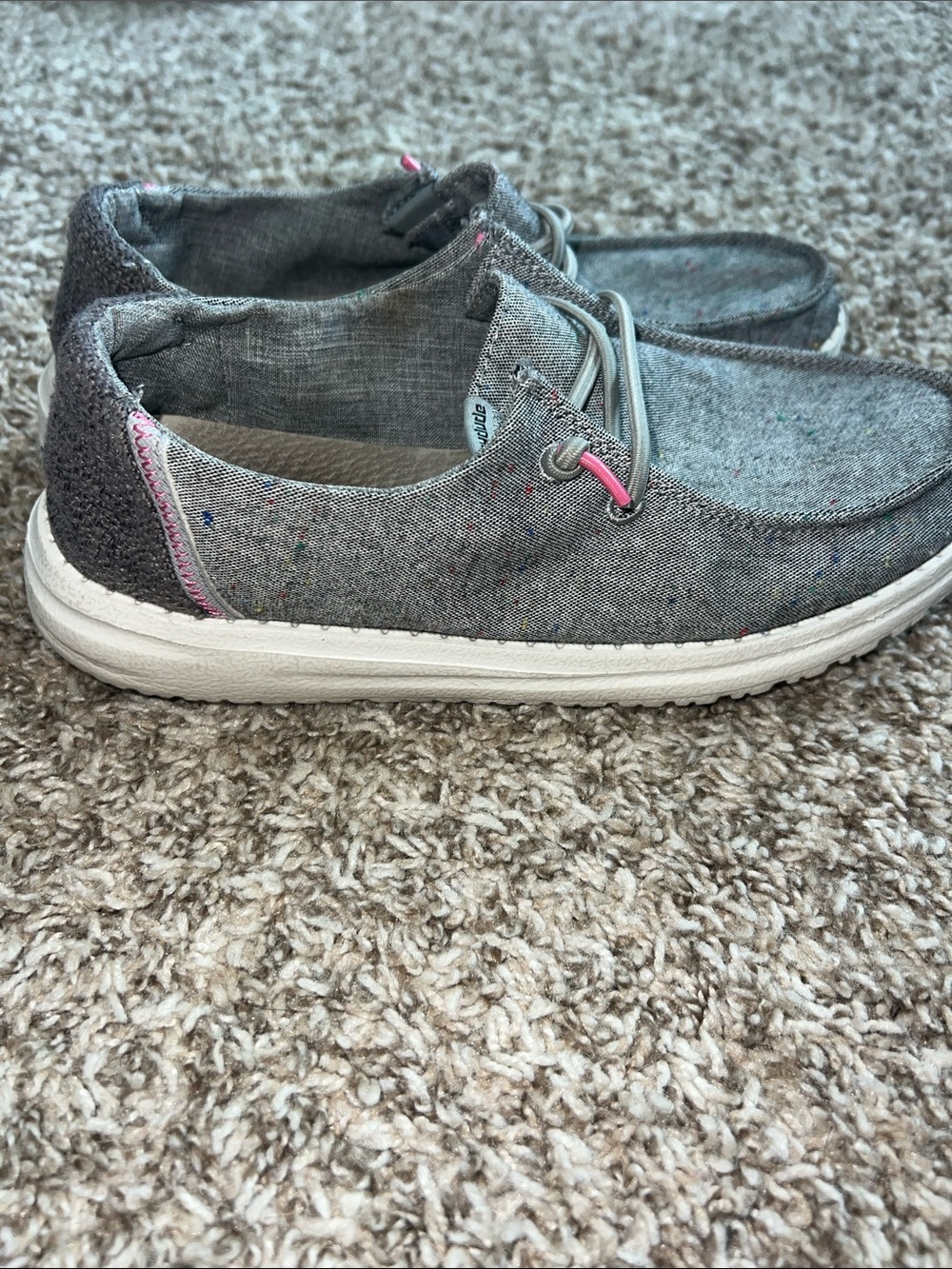 Wendy Confetti Black Hey Dude Sz 5! - Picture 5 of 11